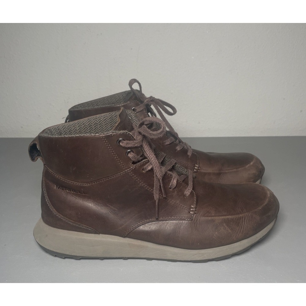 MERRELL MENS ASHFORD CHUKKA LACE‎ UP HIKING BOOT BROWNESPRESSO SIZE 10